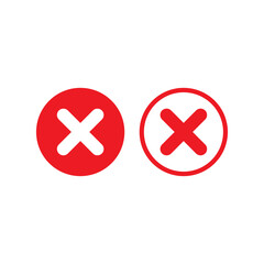 Obraz premium Cross button icon