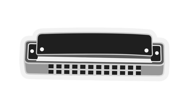 Stylized Harmonica Illustration