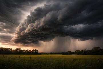 storm over the field