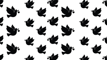 Elegant Black Bird Pattern for Modern Design