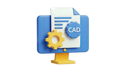 CAD Software Concept on Computer Screen