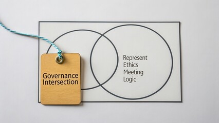 Visual Representation of Governance Intersection with Symbolic Tags for Ethics, Logic, and Meeting Concepts