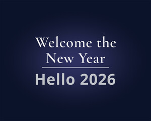 Obraz premium welcome new year 2026 greeting banner