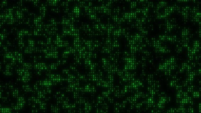 Number digital coding random appear cyber style overlay effect