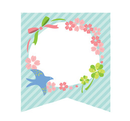 かわいい春のフレーム