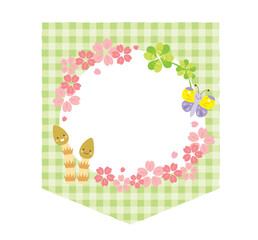 かわいい春のフレーム