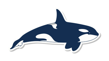 Vector Illustration of a Stylized Orca Whale © Inda