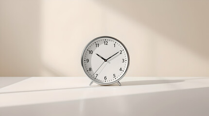 Modern wall clock displaying a simple design and minimalistic style, clean background contemporary style home decor simplicity elegance