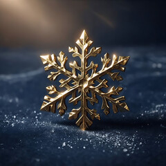 Gold snow flake