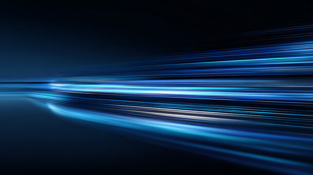 Experience high-speed digital connectivity with vibrant blue light trails, perfect for tech companies, innovative startups, and futuristic marketing campaigns