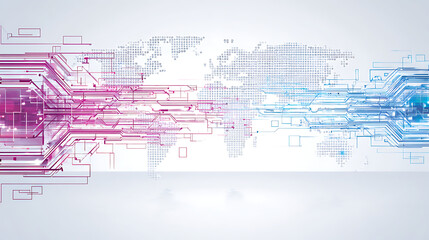 Innovative global network connecting worldwide data streams with advanced technology for business solutions and modern communications, a cutting edge digital future