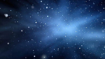 Obraz premium Soft Minimalistic Close-Up of a Scattered Field in Space with a Dreamy Blue Background and Gentle Light Effects