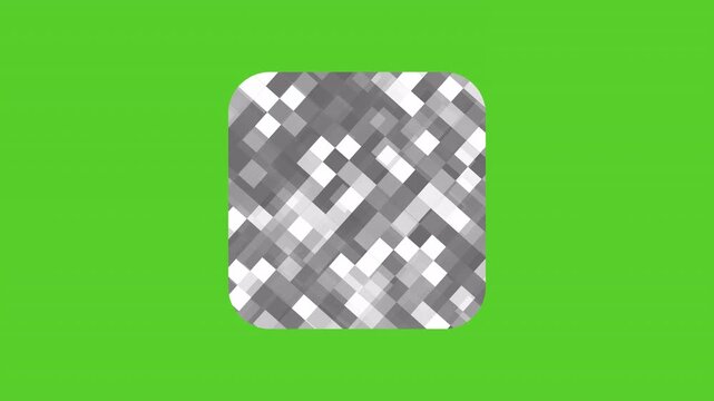 square rounded censored with censored animation on transparent background. 4K Video