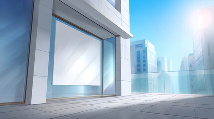 Fototapeta premium Modern Commercial Illustration Featuring Clean Design, Daylight, and Urban Environment for Visual Storytelling and Creative Projects