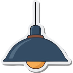 Blue Pendant Lamp Illustration