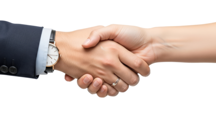 Two hands shaking on a png transparent