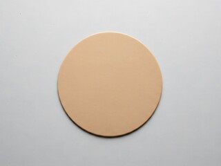 Minimalist light brown round shape object, simple elegant design element