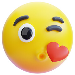 3D Kiss Emoji