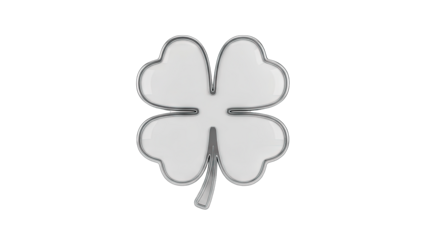 Four-leaf clover isolated on white background