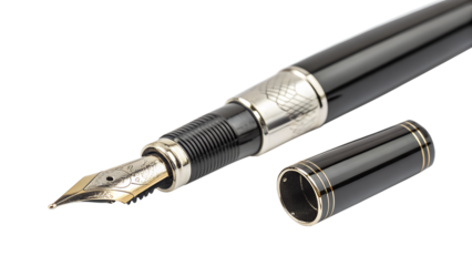 fountain pen isolated on transparent background