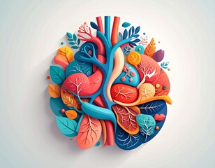 Fototapeta premium Abstract Human Anatomy Shape Vector Illustration