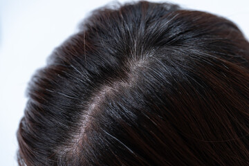 髪　女性　クローズアップ