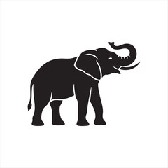 Fototapeta premium Firefly_Gemini Flash_A majestic elephant silhouette w 11423 Zdu