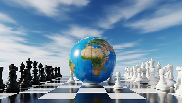 Global chess strategy with earth as the pawn