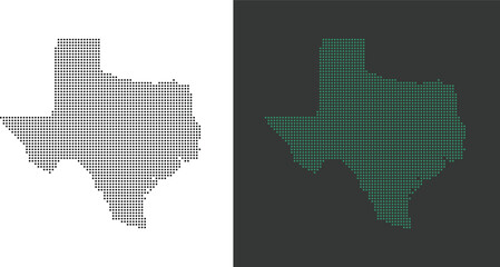 Texas dot map vector illustration, USA State