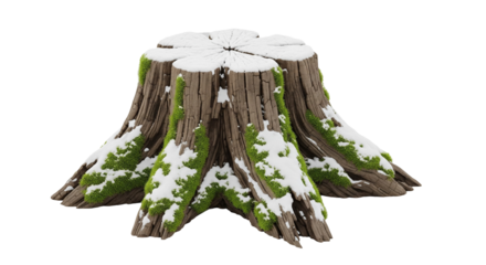 tree stump isolated on white background