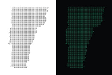 Vermont dot map vector illustration, USA State