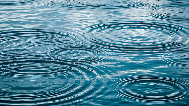 Abstract background of water ripples and rain