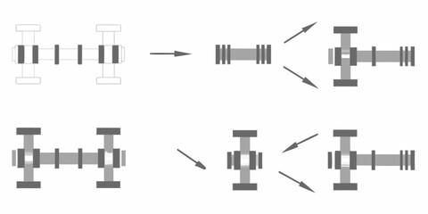 Diagram illustrating the assembly process of a bolt washer and nut structure