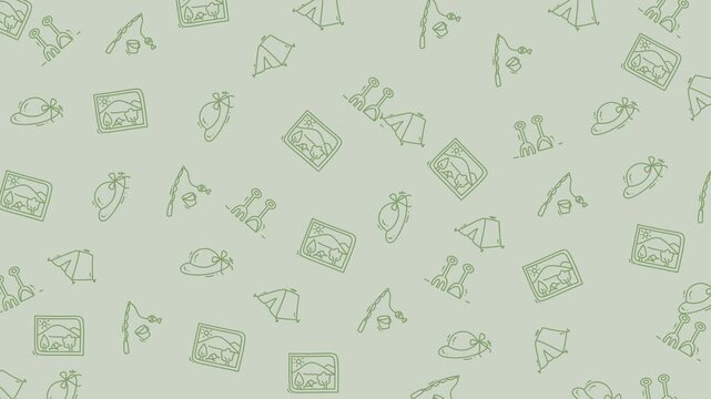 seamless pattern with green leaves