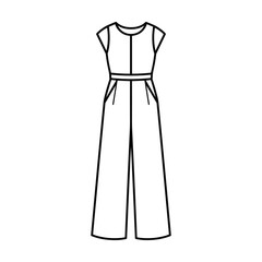 Simple Elegant Jumpsuit Illustration
