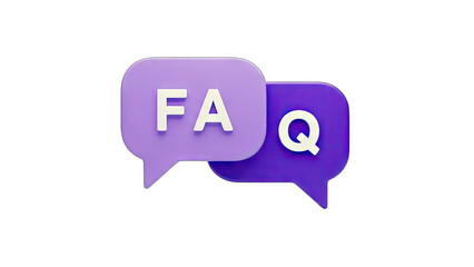 Fototapeta premium FAQ Bubble Icons on White Background