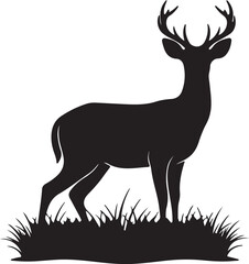 Obraz premium Vector forest and deer family