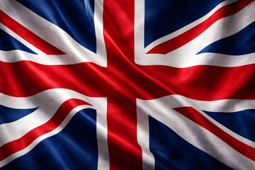 Fototapeta premium Waving Union Jack Flag Illustration – UK National Symbol in Red, White and Blue