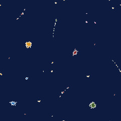 abstetct color drop pattern on navy background