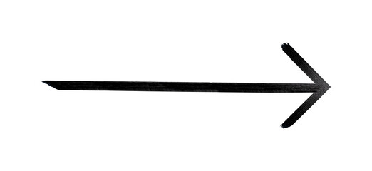 simple dark grey handdrawn curved arrow pointing 