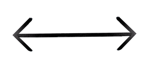 simple dark grey handdrawn curved arrow pointing 