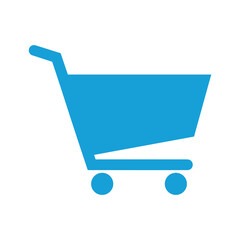 Blue shopping cart icon