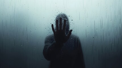 silhouette of a man in the darkness