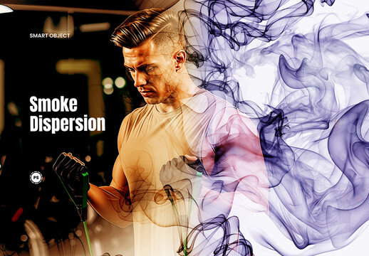 Smoke Dispersion Portrait Photo Effect Template