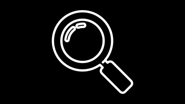 Magnifying glass icon for search and investigation purposes