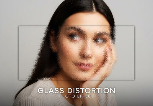 Glass Distortion Portrait Photo Effect