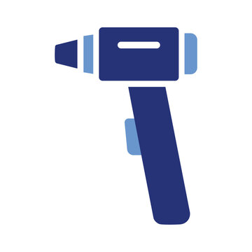Medical otoscope instrument vector illustration for ear examination