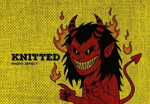 Knitted Embroidery Sweater Woven Fabric Texture Photo Effect