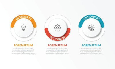 Vector infographic design template with 3 options or steps