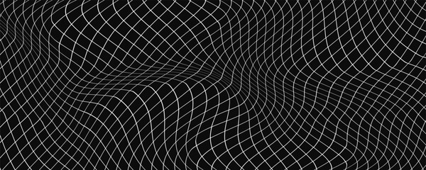 A 3D model of a fishing net with intricate small circles and lines, designed for lightweight use. The white net stands out against the black background, highlighting its detailed contour.